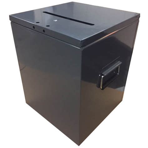 metal ballot box standing|clear voting boxes.